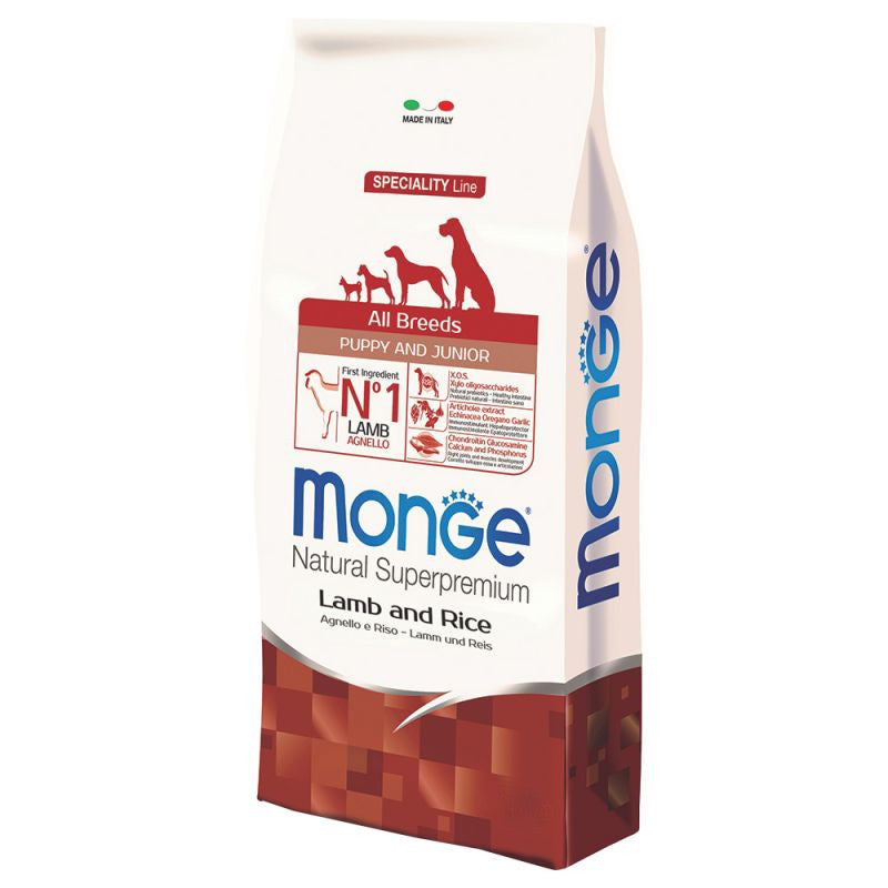 Monge Superpremium Puppy Junior Agnello & Riso 12 kg Monge Superpremium Puppy Junior Agnello & Riso 12 kg
